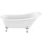 Anzzi Diamante 67.32 in Slipper-Style Acrylic Claw Foot Tub in White FT-CF131LXFT-CH - alternate 4